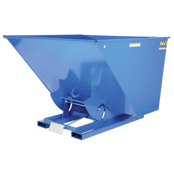 Light Duty Self-Dumping Hopper 2.5 Cubic Yard 2000 Lb Blue